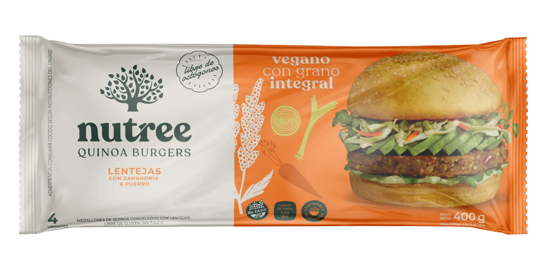 Quinoa Veggies - Lentejas con Zanahoria & Puerro - Nutree