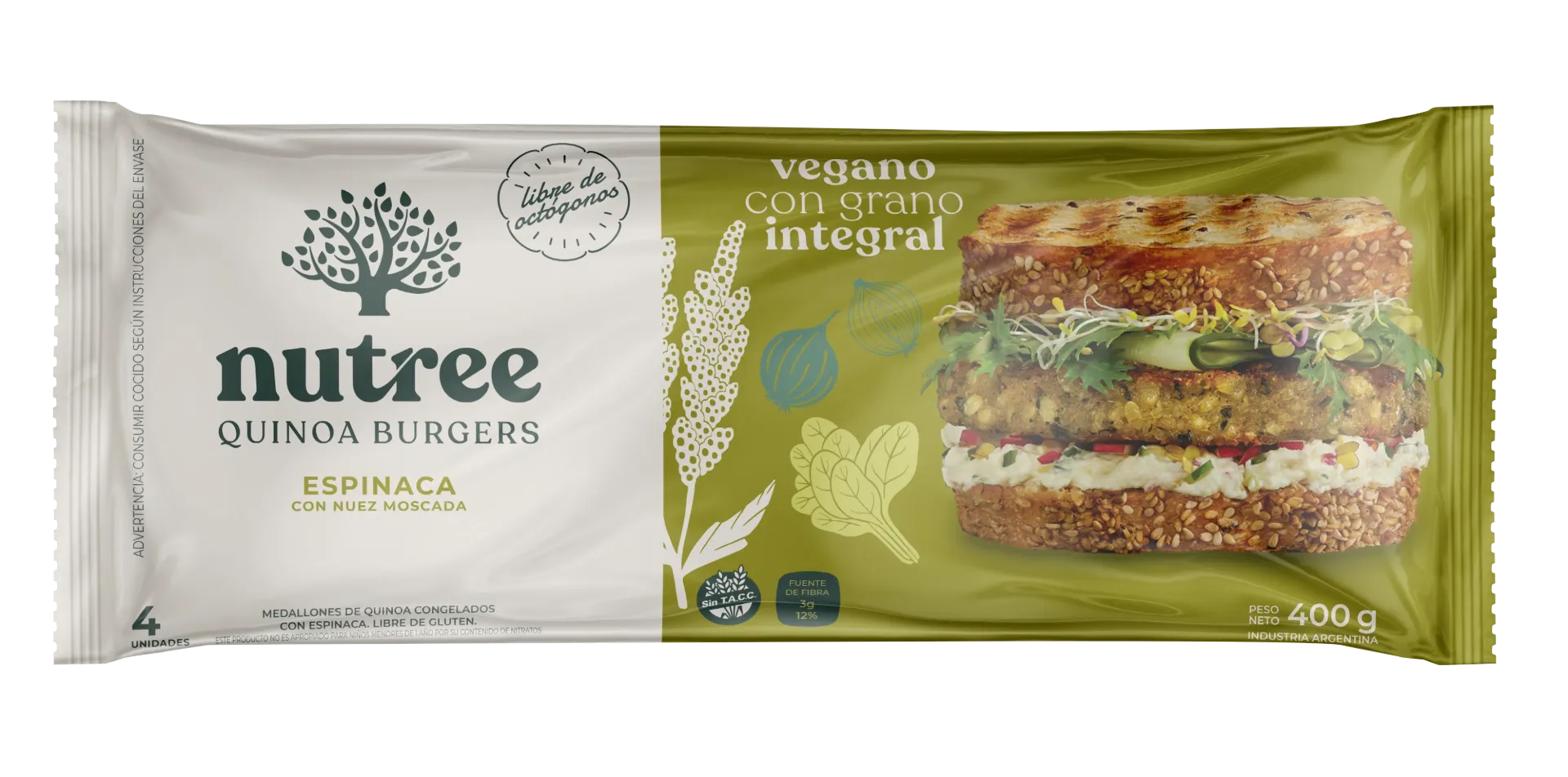 Quinoa Veggies - Espinaca con Nuez Moscada - Nutree